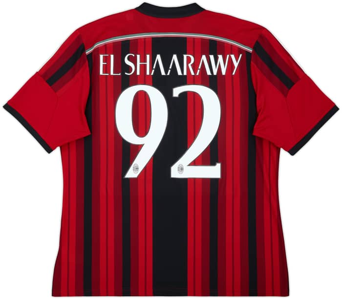 2014-15 AC Milan Home Shirt El Shaarawy #92 - 6/10 - (XL)