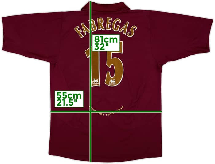 2005-06 Arsenal Home Shirt Fabregas #15 - 4/10 - (L)