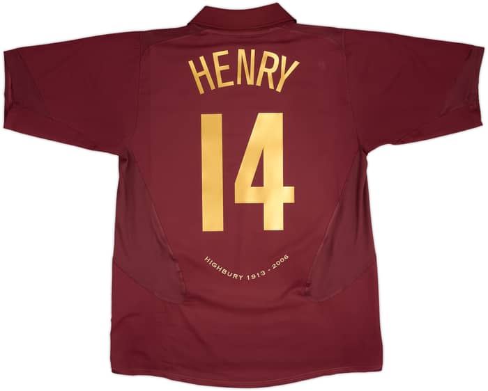 2005-06 Arsenal Home Shirt Henry #14 - 6/10 - (XL)