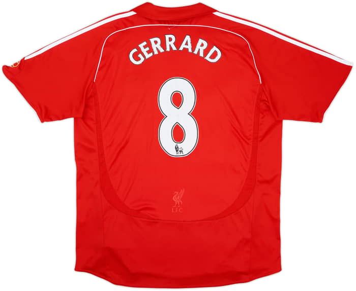 2006-08 Liverpool Home Shirt Gerrard #8 - 4/10 - (XL)