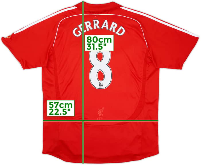2006-08 Liverpool Home Shirt Gerrard #8 - 4/10 - (XL)