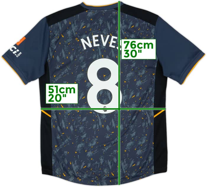 Camiseta de visitante de los Wolves 2021-22 Neves #8 - 8/10 - (L)