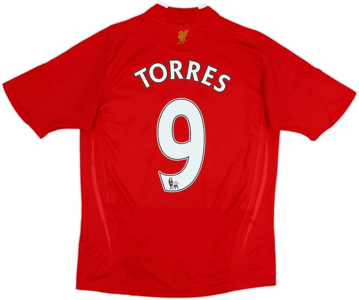 Camiseta de local del Liverpool 2008-10 Torres #9 - 6/10 - (Niños L)