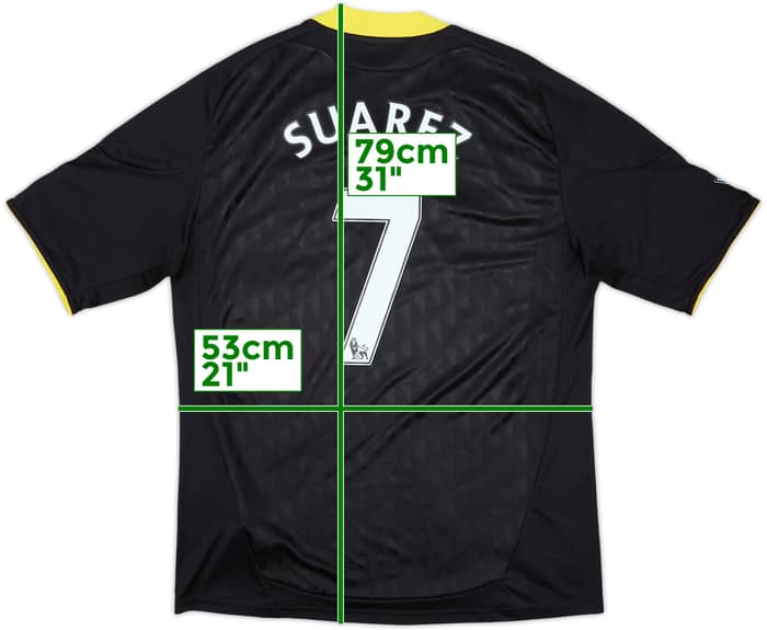 Camiseta de la tercera equipación del Liverpool 2010-11 Suarez #7 - 8/10 - (L)