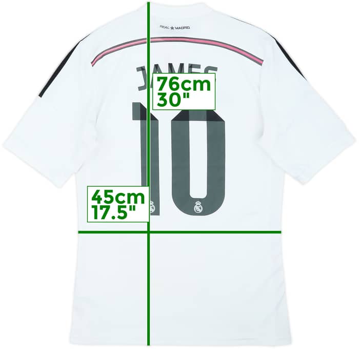 Camiseta de local del Real Madrid 2014-15 James #10 - 5/10 - (M)