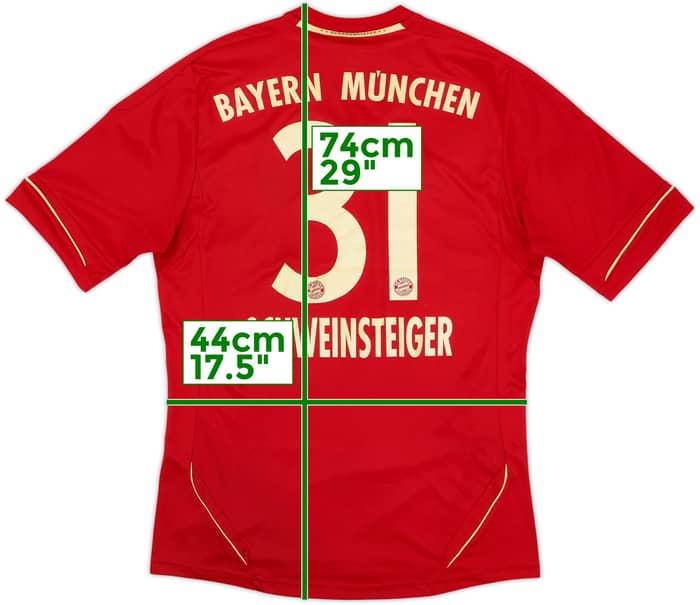 2011-13 Bayern Munich Home Shirt Schweinsteiger #31 - 6/10 - (S)