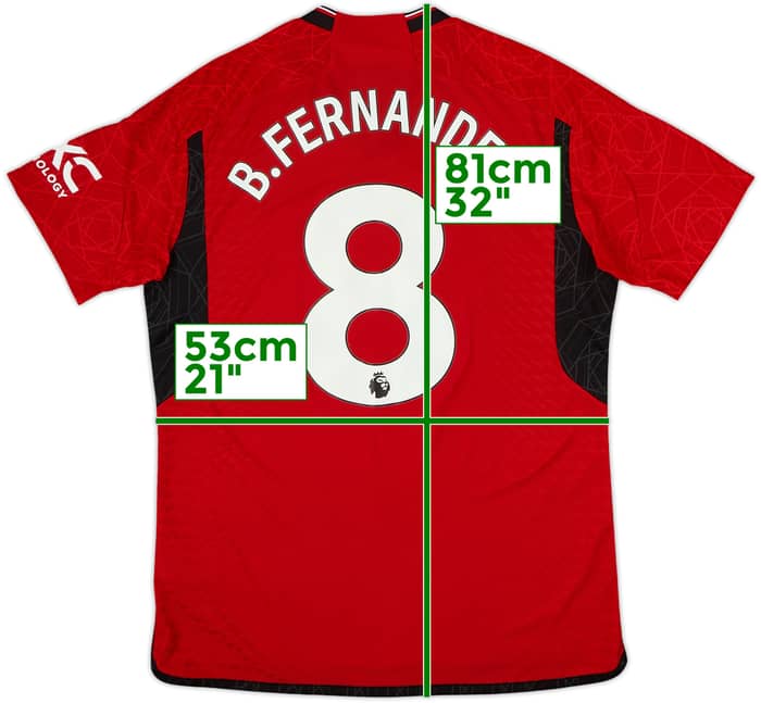 2023-24 Manchester United Authentic Home Shirt B.Fernandes #8 - 10/10 - (L)