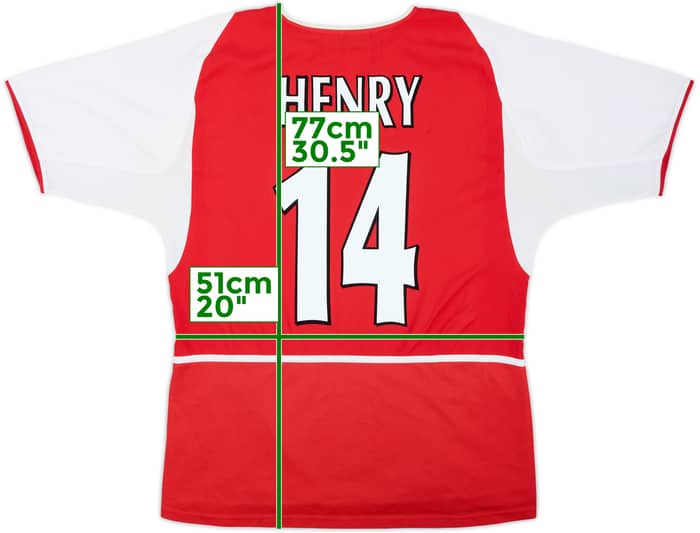 2002-04 Arsenal Home Shirt Henry #14 - 8/10 - (M)