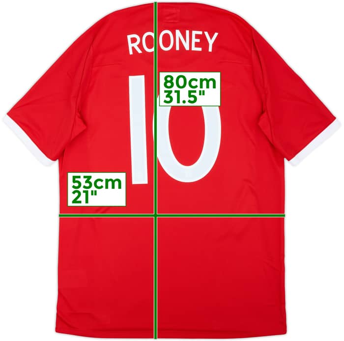 2010-11 England Away Shirt Rooney #10 (L)
