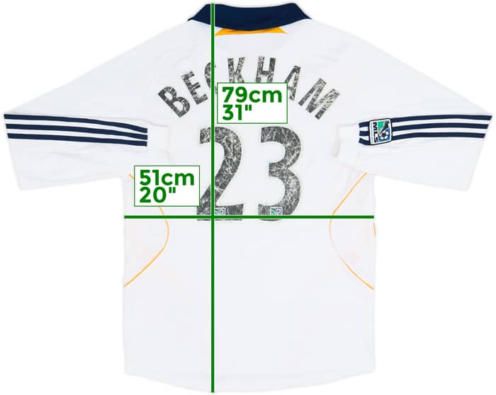 2007-08 LA Galaxy Home L/S Shirt Beckham #23 - 4/10 - (M)