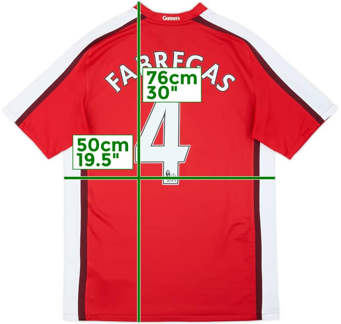 2008-10 Arsenal Home Shirt Fabregas #4 - 6/10 - (S)