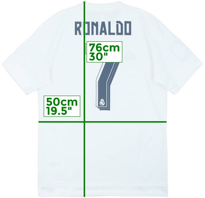 2015-16 Real Madrid Home Shirt Ronaldo #7 - 6/10 - (M)