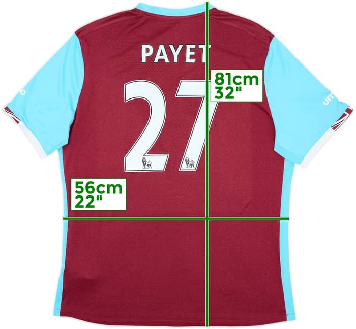 2016-17 West Ham Home Shirt Payet #27 - 6/10 - (XXL)