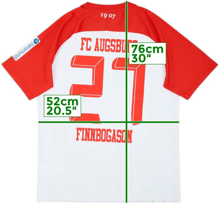 2017-18 Augsburg Home Shirt Finnbogason #27 - 6/10 - (L)