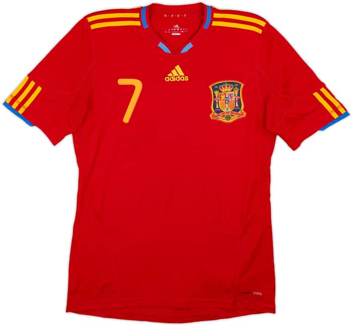 2009-10 Spain Home Shirt David Villa #7 - 5/10 - (S)