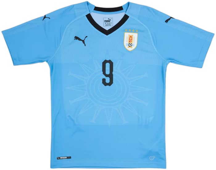 2018-19 Uruguay Home Shirt Suarez #9 - 8/10 - (S)