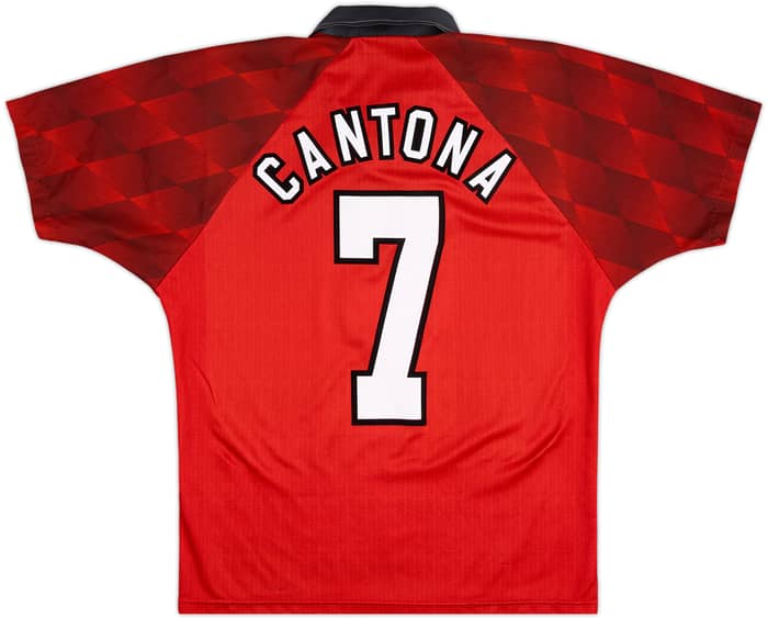 1996-98 Manchester United Home Shirt Cantona #7 - 8/10 - (15-16 Years)