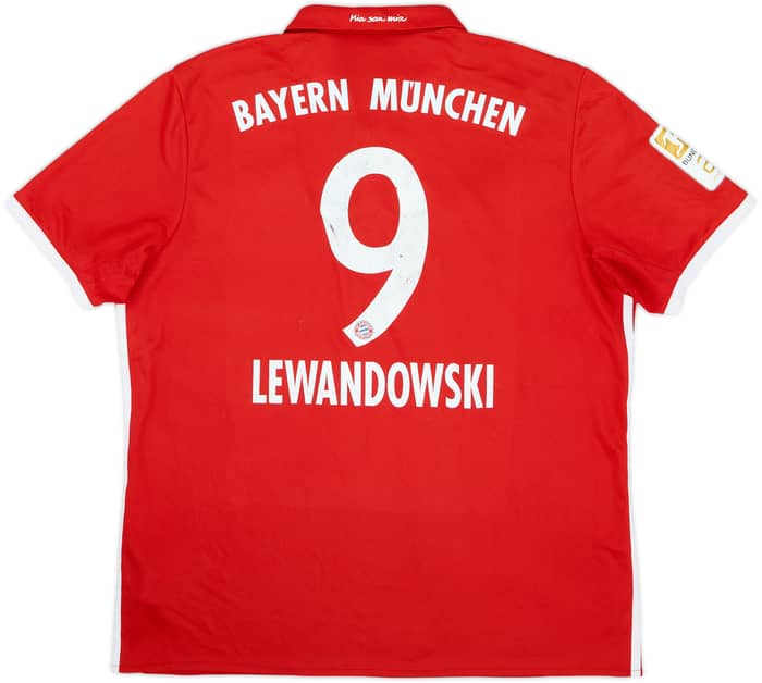 2016-17 Bayern Munich Home Shirt Lewandowski #9 - 5/10 - (XL)