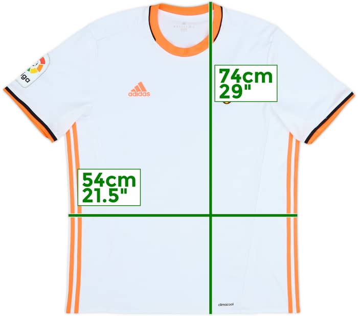 2016-17 Valencia Home Shirt - 5/10 - (XL)