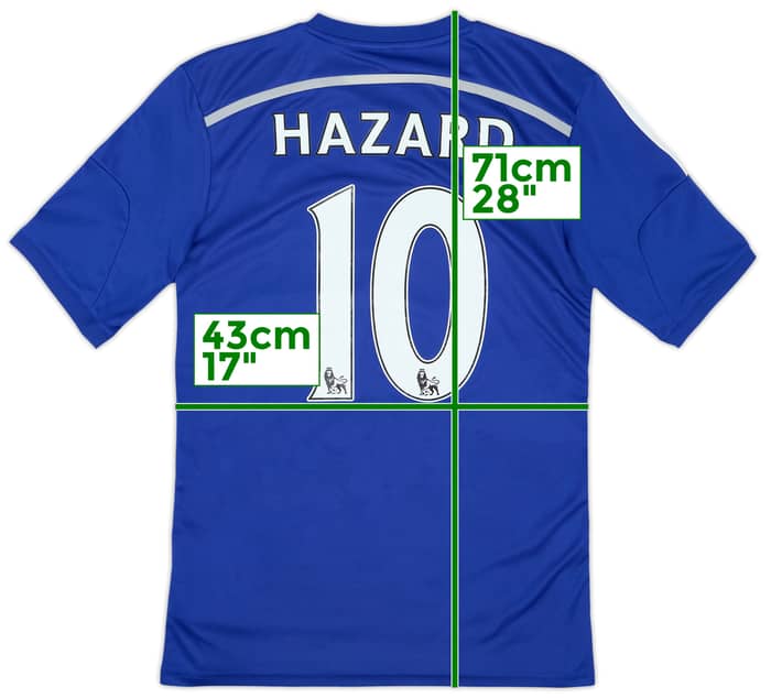 2014-15 Chelsea Maillot Domicile Hazard #10 - 5/10 - (S)