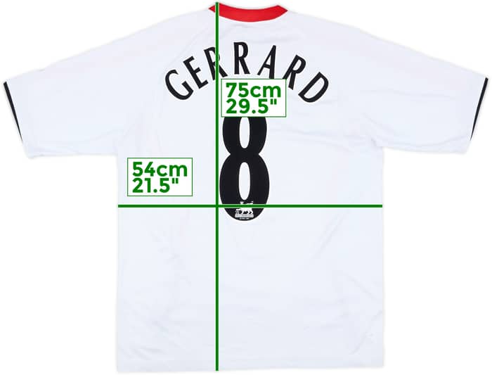 2005-06 Liverpool Away Shirt Gerrard #8 - 7/10 - (L)