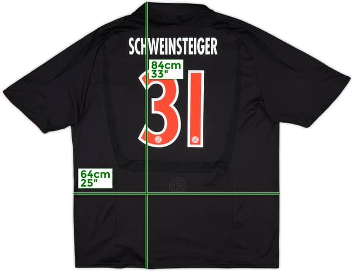 2007-09 Bayern Munich European Shirt Schweinsteiger #31 - 9/10 - (XXL)