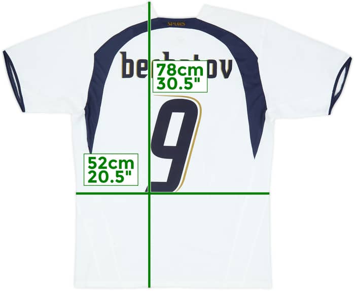 2006-07 Tottenham Home Shirt Berbatov #9 - 8/10 - (M)