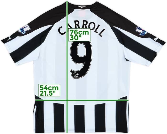 Camiseta de local del Newcastle 2010-11 Carroll #9 - 7/10 - (L)