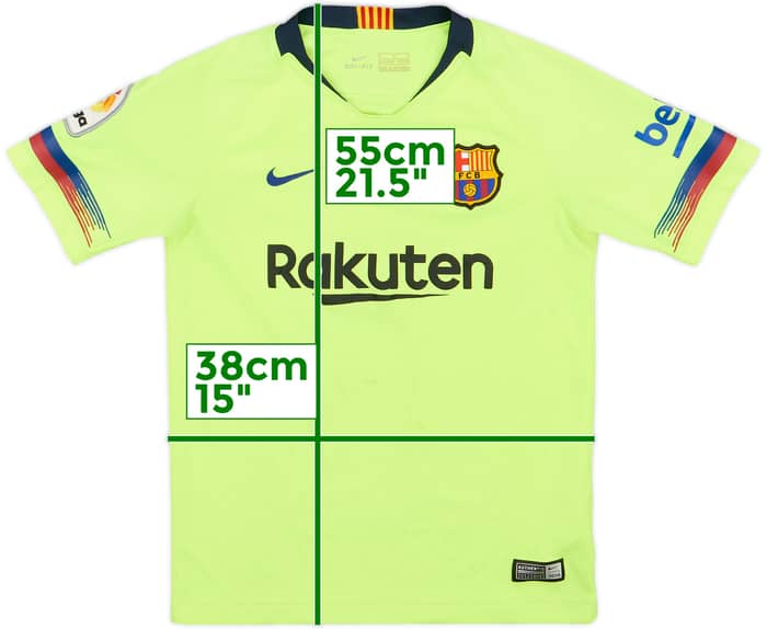 2018-19 Barcelona Away Shirt - 7/10 - (M.Boys)