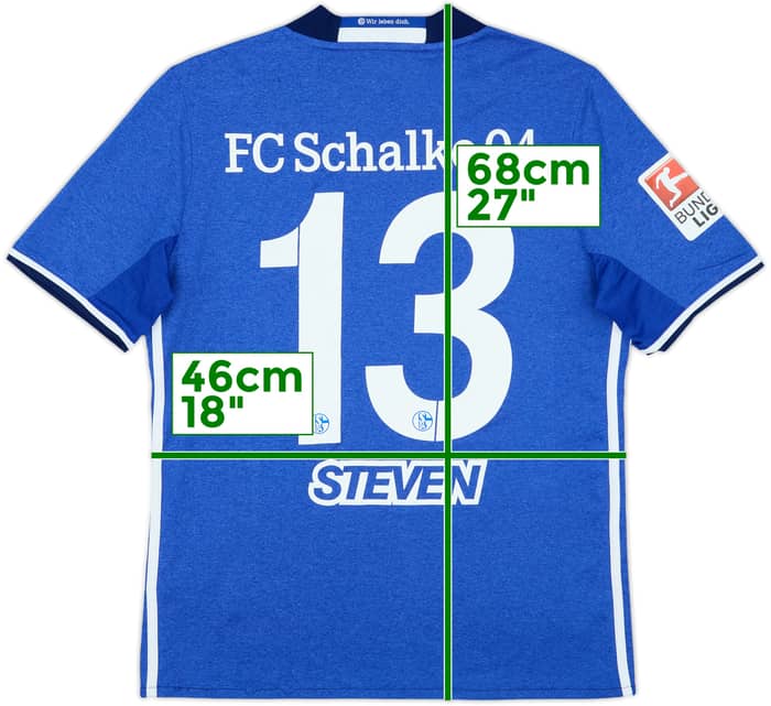 2017-18 Schalke Home Shirt Steven #13 - 7/10 - (XL.Boys)