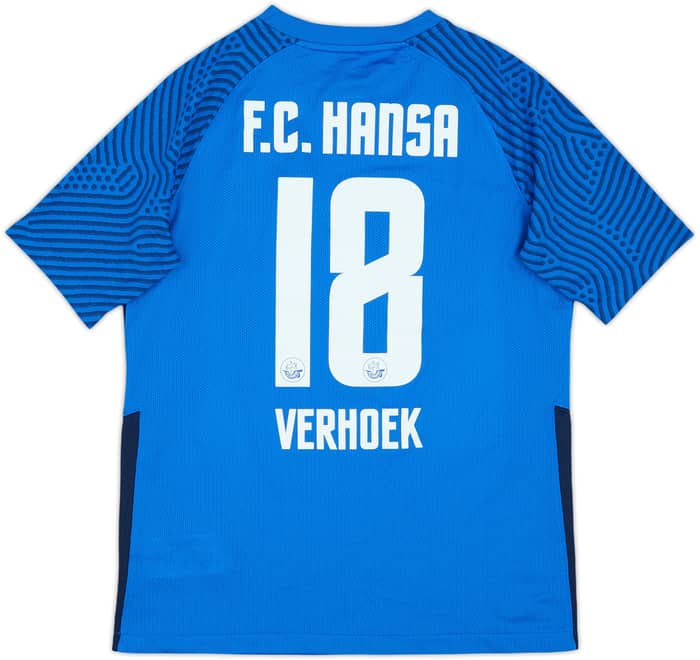 2020-21 Hansa Rostock 'Special' Home Shirt Verhoek #18 - 9/10 - (XL.Boys)