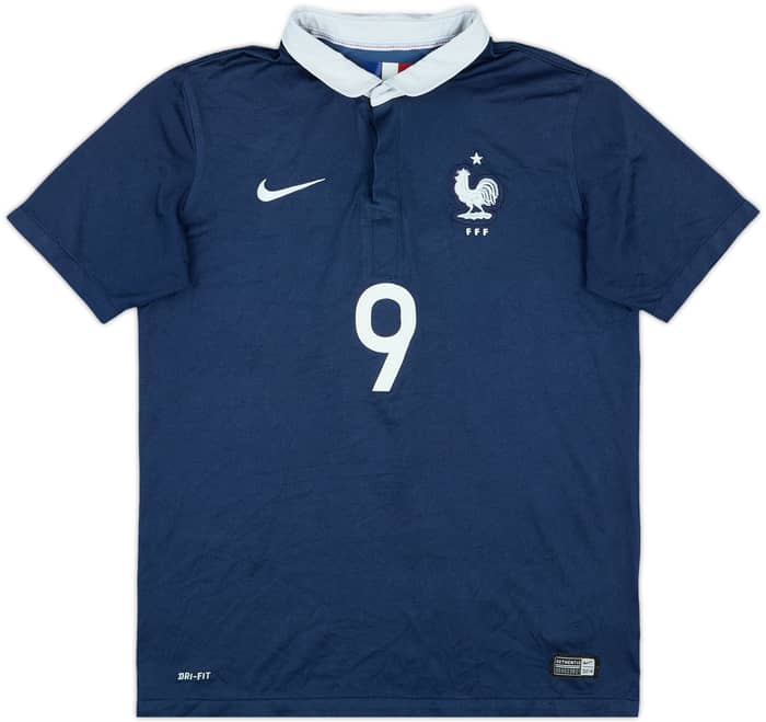 2014-15 France Home Shirt #9 - 5/10 - (XL.Boys)