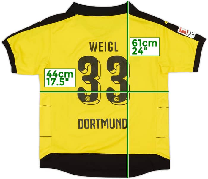 2015-16 Borussia Dortmund Home Shirt Weigl #33 - 6/10 - (L.Boys)
