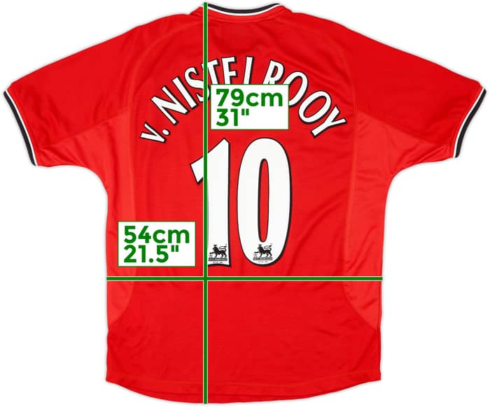 2000-02 Manchester United Home Shirt V.Nistelrooy #10 - 6/10 - (L)