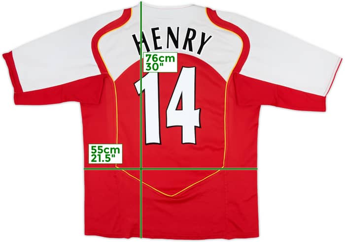 2004-05 Arsenal Home Shirt Henry #14 - 7/10 - (XL)
