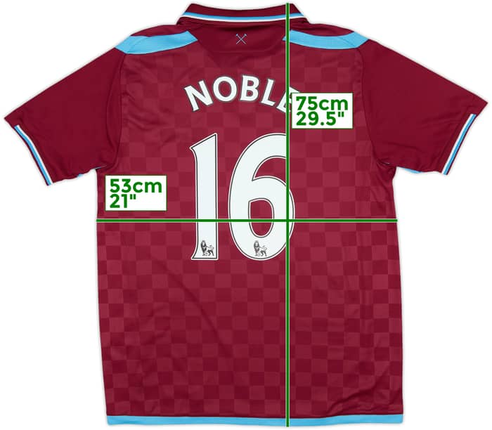 2009-10 West Ham Home Shirt Noble #16 - 10/10 - (M)