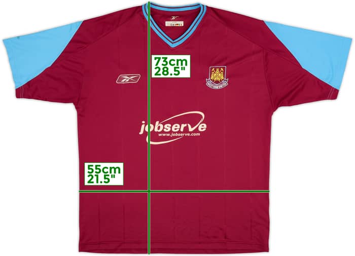 2003-05 West Ham Camiseta de local - 8/10 - (L)