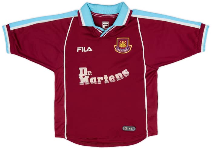 1999-01 West Ham Home Shirt and Shorts - 8/10 - (M.Boys)