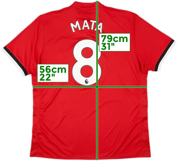 2017-18 Manchester United Home Shirt Mata #8 - 6/10 - (XL)