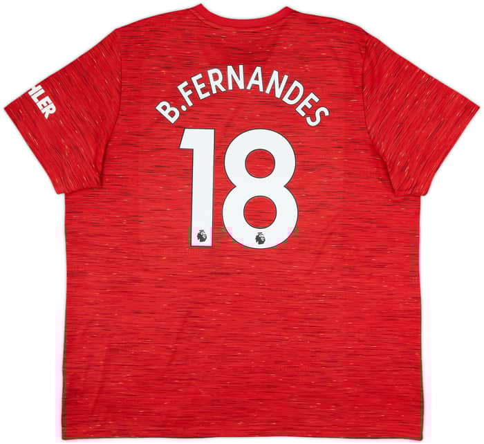 2020-21 Manchester United Home Shirt B.Fernandes #18 - 8/10 - (3XL)