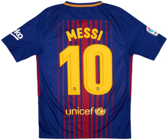 2017-18 Barcelona Home Shirt Messi #10 - 10/10 - (S)