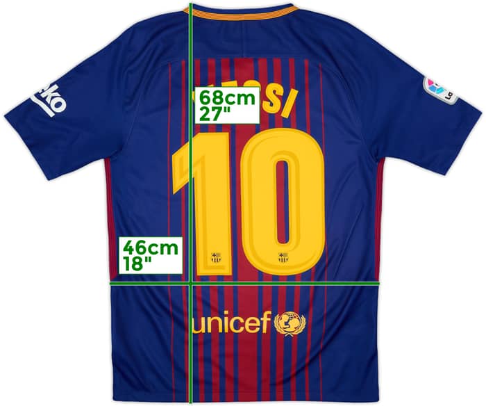 2017-18 Barcelona Home Shirt Messi #10 - 10/10 - (S)