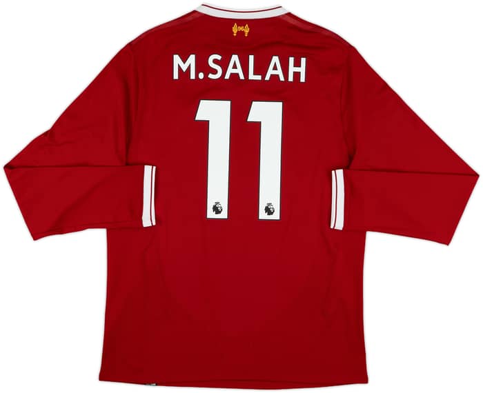 2017-18 Liverpool 125 Years Home L/S Shirt M.Salah #11 - 9/10 - (M)