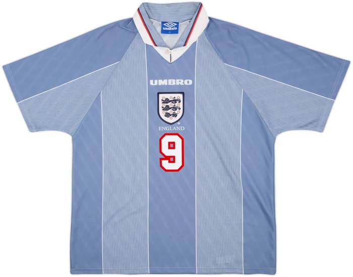 1996-97 England Away Shirt Shearer #9 - 8/10 - (XL)