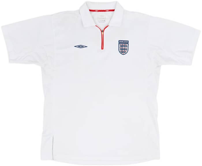 2005-06 England Umbro 1/4 Zip Polo Shirt - 5/10 - (L)