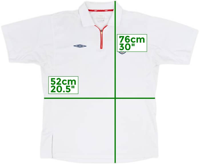 2005-06 England Umbro 1/4 Zip Polo Shirt - 5/10 - (L)