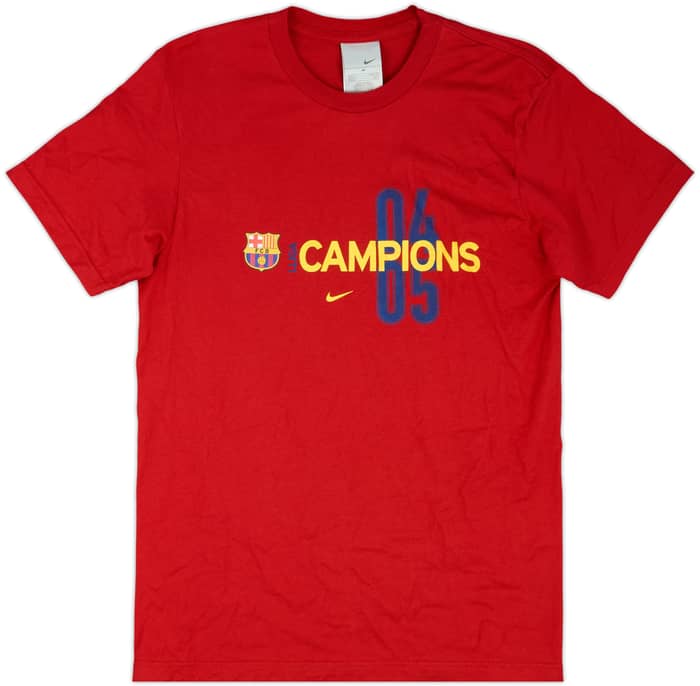 2004-05 Barcelona Nike Champions Cotton Tee - 8/10 - (M)