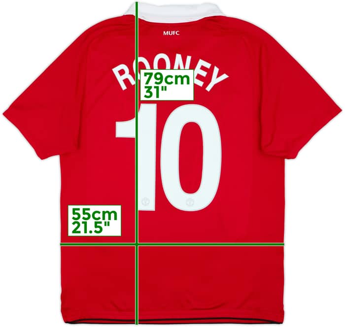 2010-11 Manchester United Home Shirt Rooney #10 - 5/10 - (L)