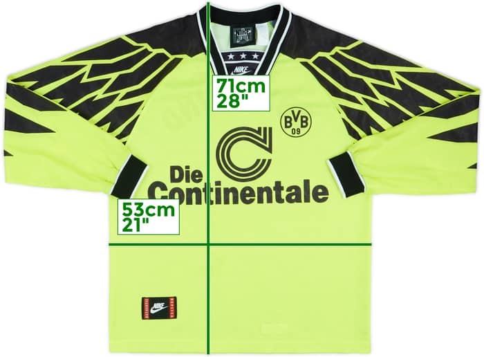 1994-95 Borussia Dortmund Home L/S Shirt - 10/10 - (M)