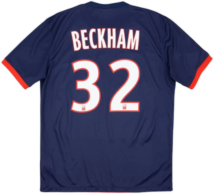 2013-14 Paris Saint-Germain Home Shirt Beckham #32 - 8/10 - (M)